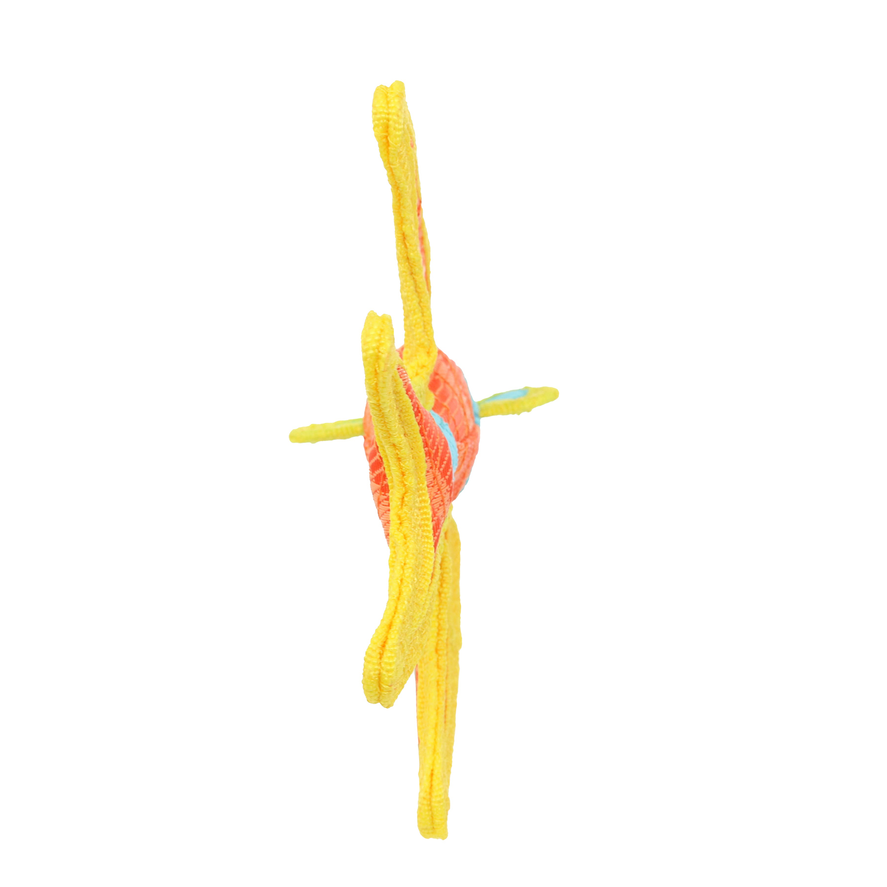 DuraForce® - JR Angel Fish- Durable Woven Fiber - Squeakers - Multiple Layers. Made Durable, Strong & Tough. Interactive Play (Tug, Toss & Fetch). Machine Washable & Floats