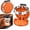 Orange, variant on Foldable Car Cup Holder with Hook Universal Car Door Cup Holder, Back Clip Foldable Cup Holder Portable Space-Saving 2-In-1 Extra Cup Holder for Water Bottles Coffee Cups