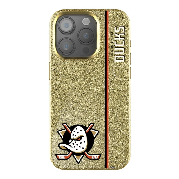 Keyscaper Gold Anaheim Ducks Sidebar Bling iPhone Case
