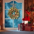thumbnail image 5 of Fall Pomegranate Wreath for Front Door, Thanksgiving Fall Wreath Hanging Ornaments, Christmas Wedding Hanging Porch Home Window Wall Farmhouse Indoor Outdoor Decor 17.72 Inch, 5 of 8
