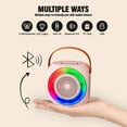 thumbnail image 3 of Karaoke Machine for Kids,Mini Portable Bluetooth Karaoke Speaker with 1 Wireless Mic and Colorful Lights for Kids Adults,Gifts Toys for Girls Boys Family Home Party,Pink, 3 of 7