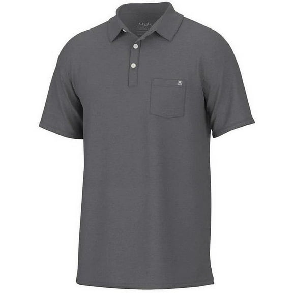 Huk Men's Waypoint Polo Shirt - Long Sleeve - Night Owl