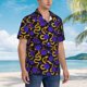 thumbnail image 3 of Fotbe Golden Snake And Purple Rose Camisa Hawaiana para Hombre Unisex – Camisa Casual de Verano con Botones de Manga Corta de Algodón y Lino,3X-Large, 3 of 7
