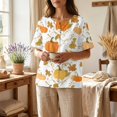 thumbnail image 4 of Halloween Shirts for Women Candy Spider Graphic Henley Scary Tops Skeleton Loose Fit Short Sleeve Horror Cute T-Shirt 3XL, 4 of 7