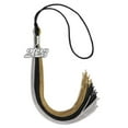 thumbnail image 2 of Black/Grey/Antique Gold Graduation Tassel with Silver Date Drop, 2 of 4