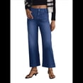thumbnail image 1 of Pantalones Vaqueros de Cintura Alta, Acampanados y de Pierna para Mujer, Modernos, Elásticos, Holgados y con Bolsillos de Azul Oscuro S, 1 of 9