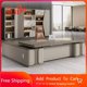 thumbnail image 2 of Luxury Office Desk L Shaped Drawers Organizer Wooden Drawers Executive Monitor Stands Desk Storage Mesa Escritorio Desk Supplies My Lux Decor Round, 2 of 14