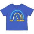 thumbnail image 3 of Inktastic I Wear Blue and Yellow for My Brother Down Syndrome Awareness Rainbow Boys or Girls Toddler T-Shirt, 3 of 5