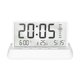 thumbnail image 2 of Reloj de tiempo interior con alarma de gran pantalla LCD multifuncional, medidor de temperatura y humedad, calendario semanal, pronósticos del tiempo, blanco., 2 of 6