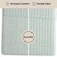 thumbnail image 4 of Mainstays Crinkle Quilt, Full/Queen, Light Green, Soft Wash Microfiber Bedding, 4 of 10