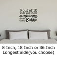 thumbnail image 2 of 9 Out Of 10 Get Their Awesomeness From Their Family Wall Decals for Walls Peel and Stick wall art murals Black Small 8 Inch, 2 of 2