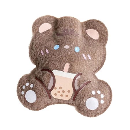 2PCs Winter Portable Cute Cartoon Velvet Hot Water Bag Warm Water Bag Comfortable to Touch STYLE 5