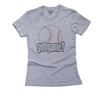 Baseball Iconic Got Game? Large Graphic of Baseball Women's Cotton Grey T-Shirt