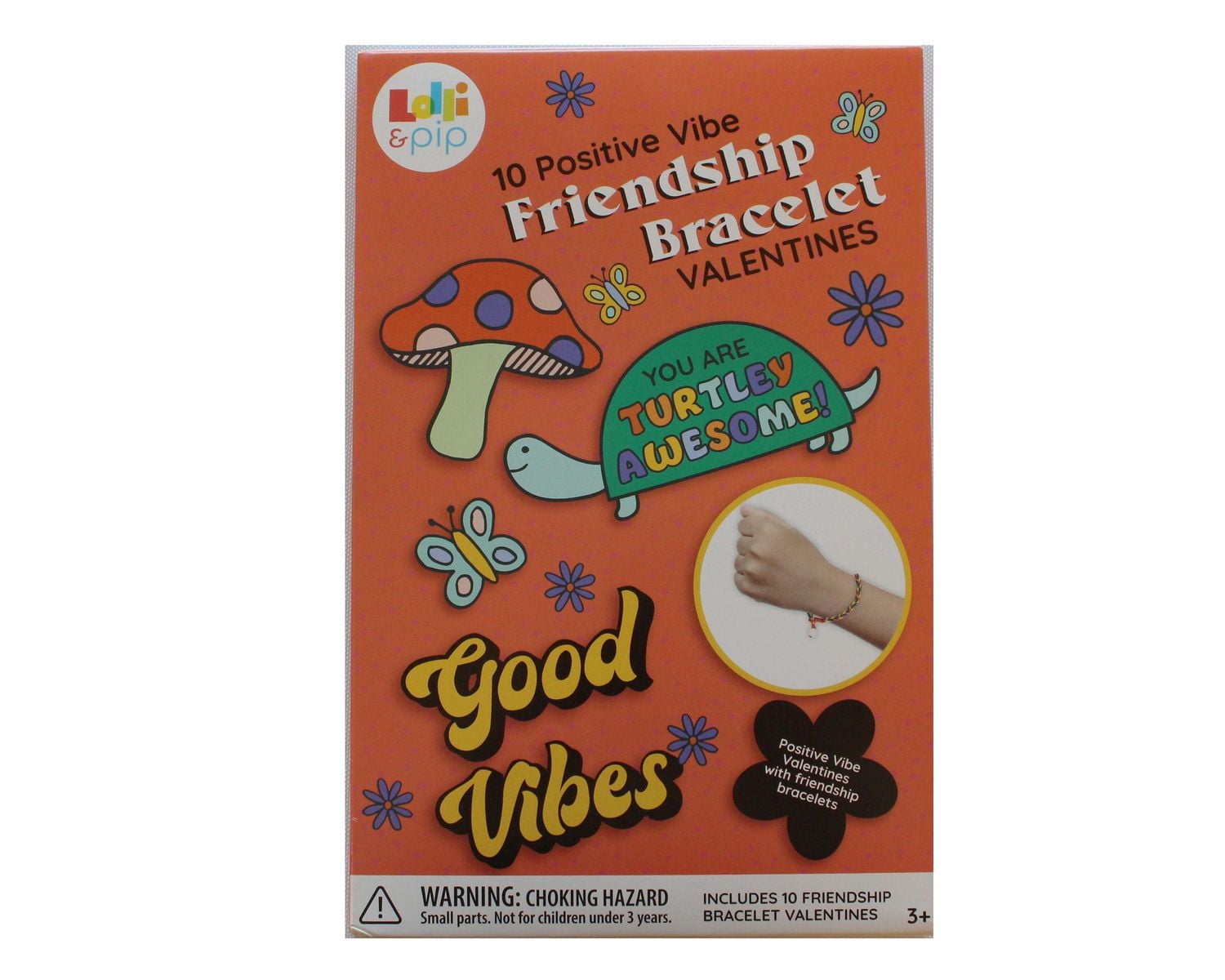 Lolli and Pip Valentine Exchange Cards with Friendship Bracelet, 10 count
