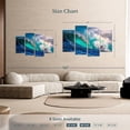 thumbnail image 4 of Elephant Stock Big Wave Wall Art - Horizontal Multi Panel Canvas - Living Room Wall Decor - Beach Multi Panel - Teal And Blue Decor - 52" x 32", 4 of 7
