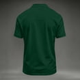thumbnail image 5 of Hearthz Men Polo Shirts 3 Button Placket Lapel Collar Short Sleeve Shirt for Men Business Casual Golf Polos for Men Work Shirt Dark Green M, 5 of 7
