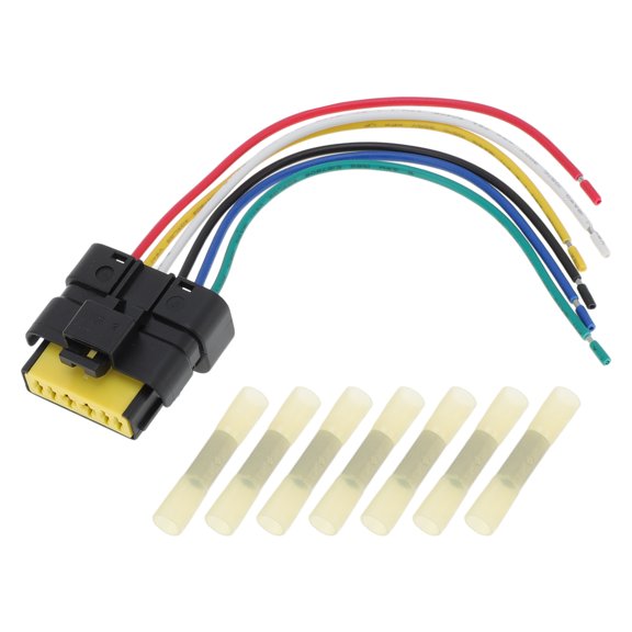 Unique Bargains No.265503AN0A/265553AN0A Rear Tail Light Harness for Nissan Sunny 2012-2019 6 Pin Rear Tail Lamp Wiring Harness Connector Plug for Nissan Almea 2012-2019 5.3"