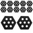 thumbnail image 3 of 12x almohadillas de tracción hexagonales para tablas de surf, alfombrilla antideslizante sin cera, almohadillas para cubierta, agarre para tablas cort Negro, 3 of 8