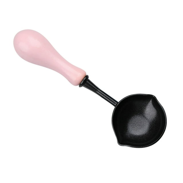 Wax Spoon Non Stick Wax Melting Spoon Wax Sealing Melting Spoon With Wooden Handle Vintage Wax Warmer Elegant Spoon For Wax Gift Envelope Wedding Invi