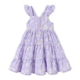 thumbnail image 1 of Vestido DeeFant para niños pequeños, 4-5T, verano, con mangas con estampado floral, 1 of 9