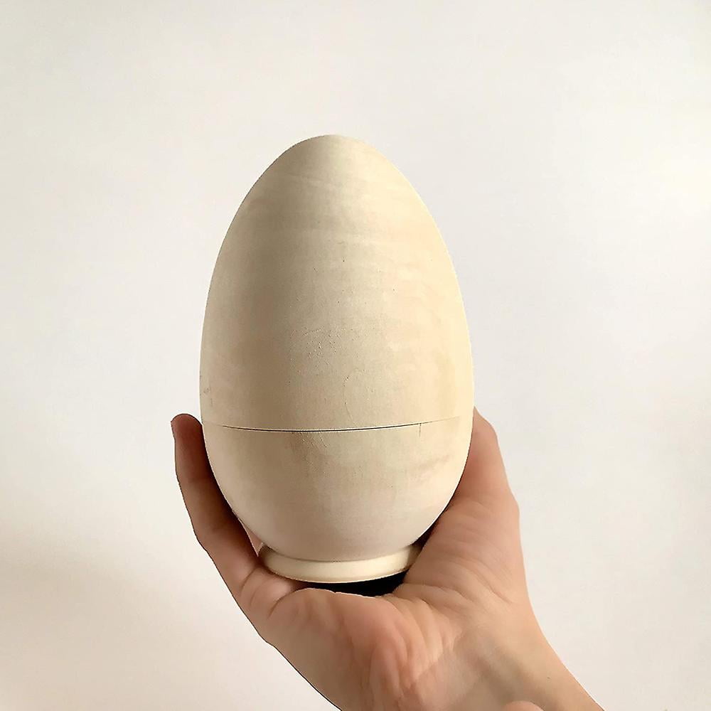 Hollow Wooden Eggs Easter Nesting Eggs Toy Wood Easter Basket Stuffers Gift 5 Hollow Unpainted Eggs DIY