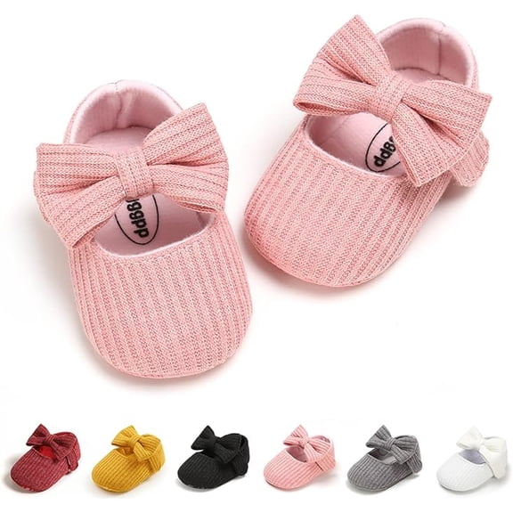 Baby Shoes Mary Jane Flats Non Slip Soft Sole Infant Toddler Sneakers First Walkers Party Christmas Dress Shoes