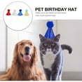 thumbnail image 4 of Uonlytech 4Pcs Pet Birthday Hats Assorted Colors High Grade Cloth Comfortable Dog Party Decor, 4 of 5