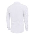 thumbnail image 3 of Camisas Cuello Mao Lino Hombre Casual Manga Larga Slim Fit, 3 of 7