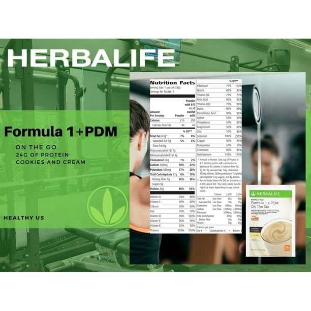Herbalife F1 Formula 1 7 Packets - Cookies and Cream (2 Scoops) +