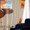 thumbnail image 5 of Thanksgiving Turkey Blackout Curtains for Bedroom/Living Room, Pinch Pleated Black Out Curtains, Fall Maple Leaf Pumpkins Autumn Room Darkening Window Drapes with Hooks 2 Panels, 39"x70", 5 of 8