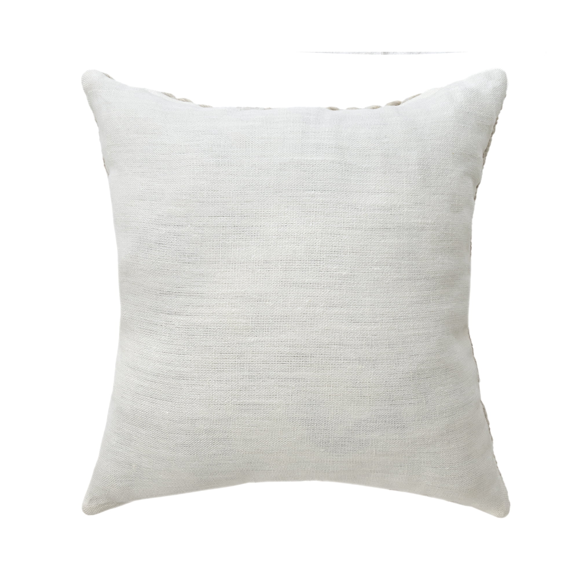 Harlow Hill Chester Beige Solid 24" x 24" Wool Adult Decorative Feather Filled Pillow
