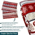 thumbnail image 3 of PAVILIA Premium Christmas Sherpa Throw Blanket | Christmas Decoration Reindeers, Fleece, Plush, Warm, Cozy Reversible Microfiber Holiday Blanket | Christmas Gift - 60x80, 3 of 7
