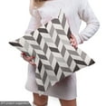 thumbnail image 5 of Ambesonne Chevron Fabric by the Yard Upholstery, Geometric Style Angled Line, 1 Yard, Multicolor, 5 of 5