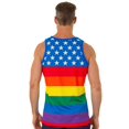 thumbnail image 2 of Mens Pride/Star Tank Top Dry Performance, Rainbow with Stars, Size: 2X, Uzzi, 2 of 2