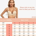 thumbnail image 6 of YANDW Women's Push Up Bra Racerback Front Closure Criss-Cross Padded T-Shirt Bras Underwire Add Cup, Beige 32B, 6 of 6