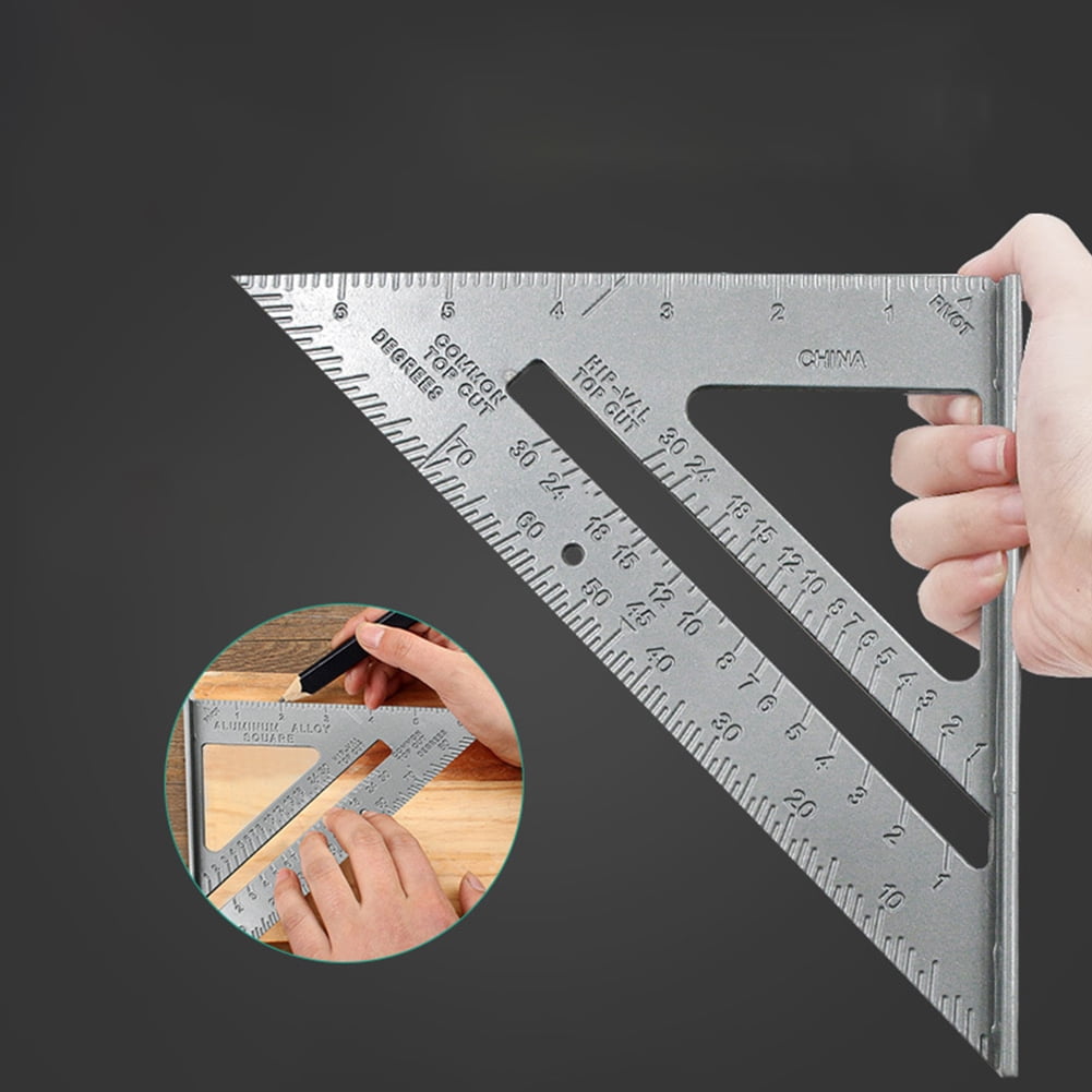 coolmee triangle rule 90 degree thickening angle rule aluminum alloy carpenter measurement square ruler walmart com