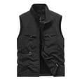 thumbnail image 1 of Krdevn Men Jacket Vest Overalls Vest Pocket Outdoor Casual Plain Slim Comfortable Jacket,Tank Tops Men,XL, 1 of 6