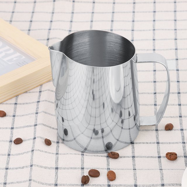 Espumador De Acero Inoxidable De 400ml, Jarra De Leche Para Capuchino, Jarra Para Espumar Leche, Latte Art Para Café Casero