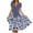 Blue independence day dresses for women, variant on Dianli Summer Dress Floral Print Short Sleeve V-Neck Maxi Summer Dresses Party Casual Loose Fashion Swing A-Line Dress Black XL