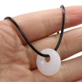 thumbnail image 1 of HOOUN 10pcs White Jade Stone Pendant Necklace Simple Round Shape Crystal Jewelry, 1 of 1