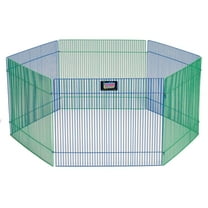 MidWest Homes for Pets Small Animal Playpen/Exercise Pen, Blue and Green, 1 Count, Guinea Pig, Hamster Playpen.