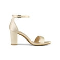 thumbnail image 3 of BLISSFUL STEP Women's Shoes Ankle Strap Buckle Block Heel Sandals Nude 6.5, 3 of 7