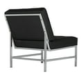 thumbnail image 5 of Studio Designs Home Ashlar Leather and Metal Accent/Slipper Chair in Black, 5 of 10