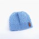 thumbnail image 4 of Gorro de punto BR Otoño e Invierno Lana Para Mujer Cálido Cola de Caballo Azul, 4 of 4