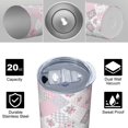 thumbnail image 4 of Pioneer Flower Floral Print Pattern 20oz Skinny Tumbler with Straw & Lid, Double Wall Vacuum Insulated Cup, Leak-Proof, Cup Holder Friendly, Hot 6H Cold 12H, 4 of 6