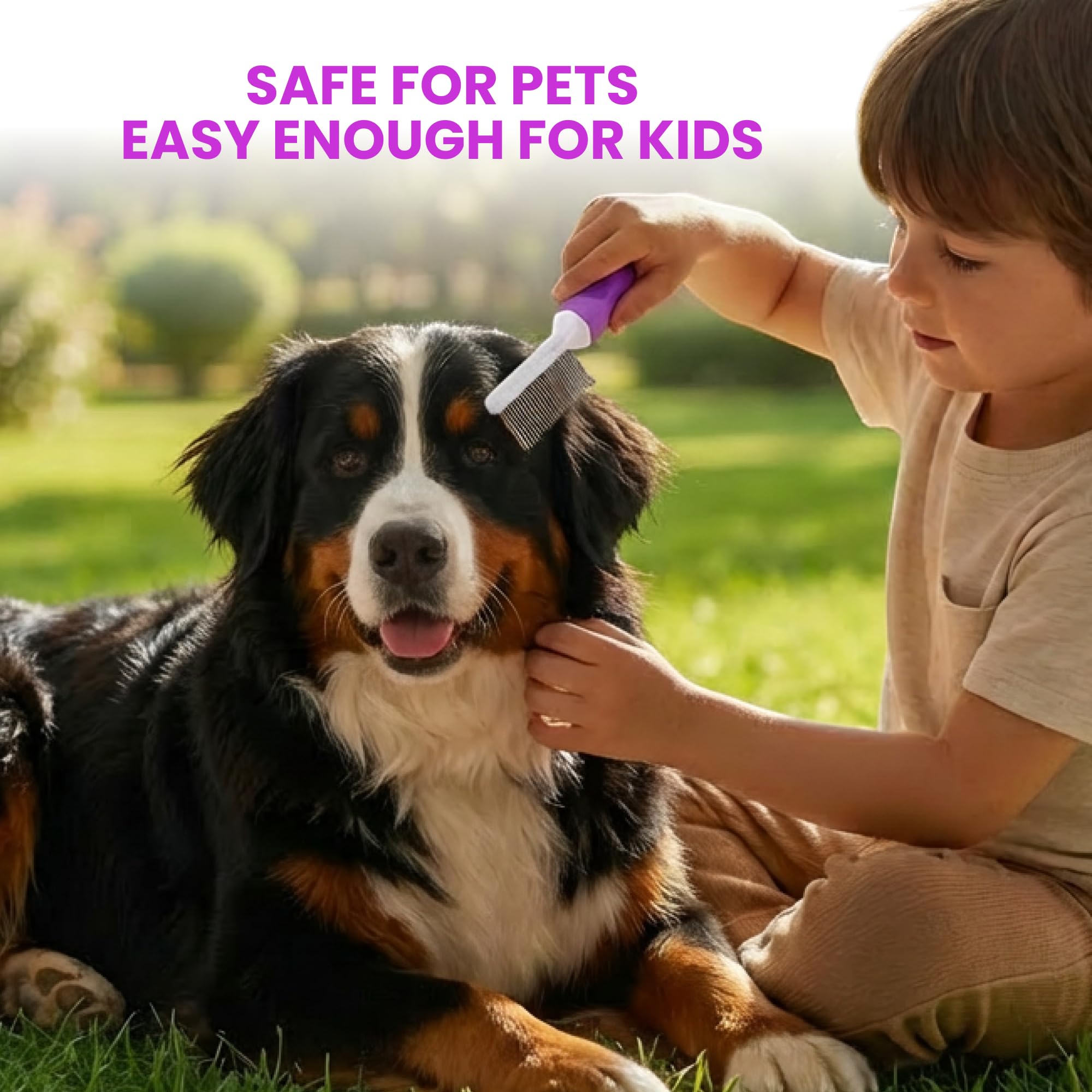 Poodlie 2-in-1 Stainless Steel Detangler Comb for Cats and Dogs photo 2