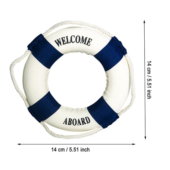 Toyeng 1PC Welcome Cloth Decorative Life Ring, Buoy Home Wall Nautical Decor, Blue