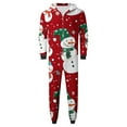 thumbnail image 6 of Odeerbi Christmas Onesie Pajamas for Family Holiday Sleep Jumpsuit Long Sleeve Family Christmas Pajamas Matching Sets Dad Printed Loungewear Jumpsuit Sleepwear Xmas PJs Set Red, 6 of 7