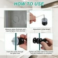thumbnail image 5 of Uxcell Glass Shower Door Handle, Aluminum Alloy Back-to-Back Knob for Sliding Glass Door Black, 5 of 7