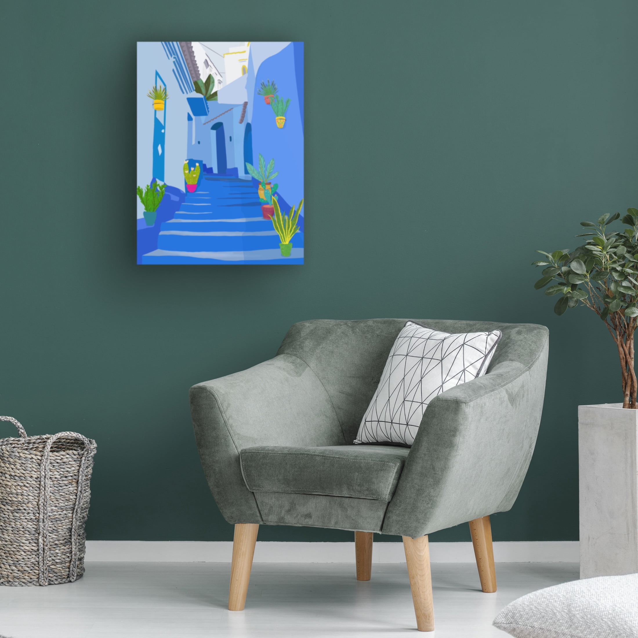 Trademark Fine Art Petra Lizde  Blue city Canvas Wall Art